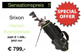 Preisauszeichnung Srixon Herren Komlettset