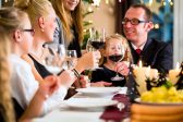 Family celebrating Christmas dinner