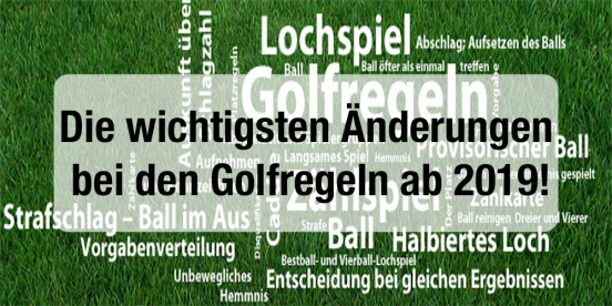 Golfregeln Änderungen 2019