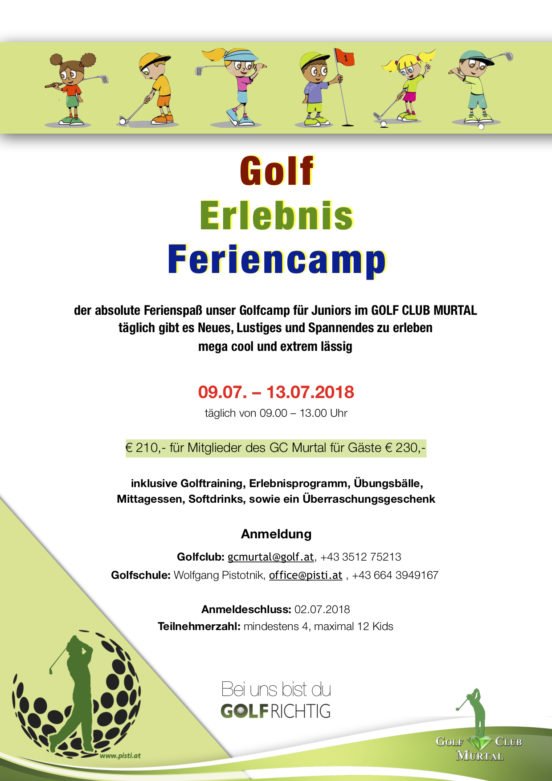 Ferien - Erlebniscamp 2018 GC Murtal