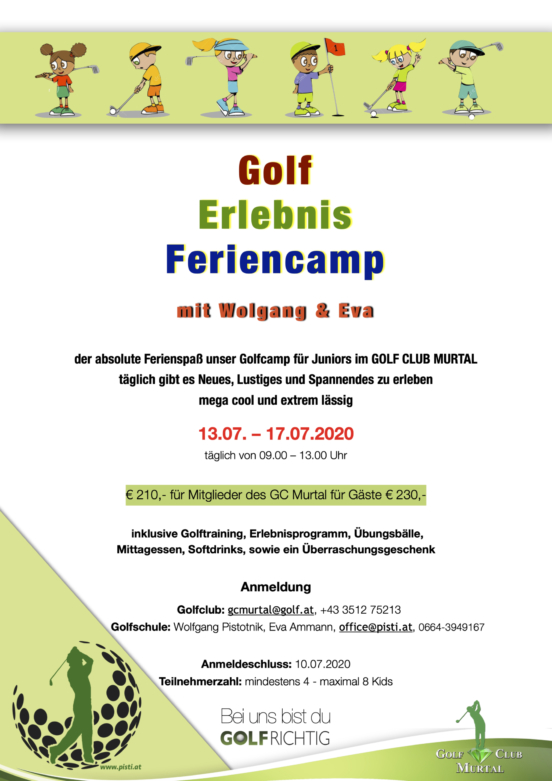 Ferien - Erlebniscamp 2020 GC Murtal