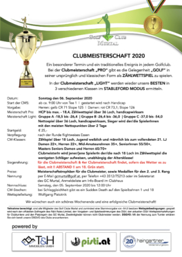 Ausschreibung Clubmeisterschaft 2020 Corona Modus