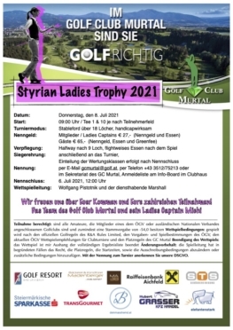 Ausschreibung Styrian Ladies Trophy 2021