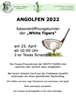 Ausschreibung WT Angolfen 2022