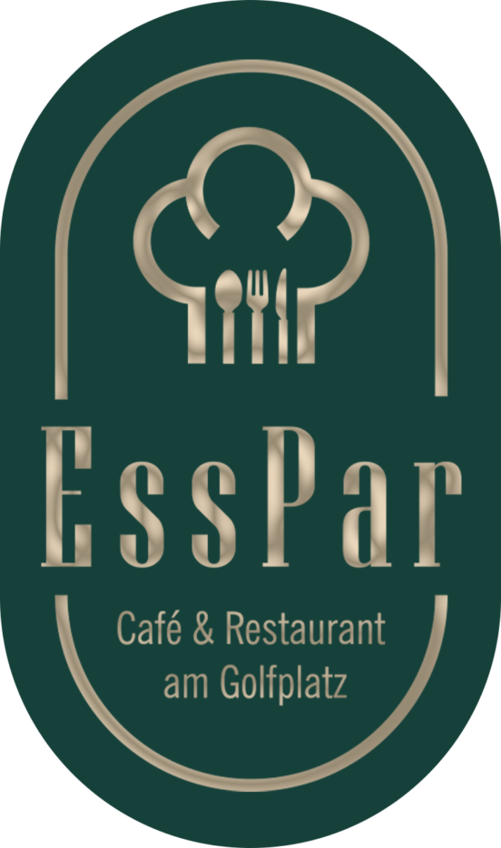 Logo EssPar Oval mit Text mit Glanz