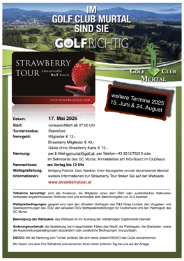 Ausschreibung 1. Strawberry Golfturnier 2025