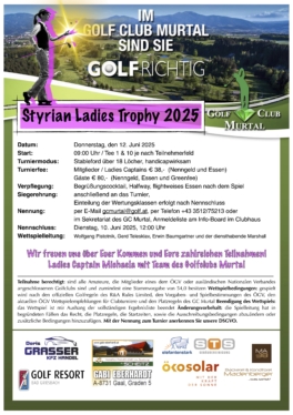 Ausschreibung Styrian Ladies Trophy 2025
