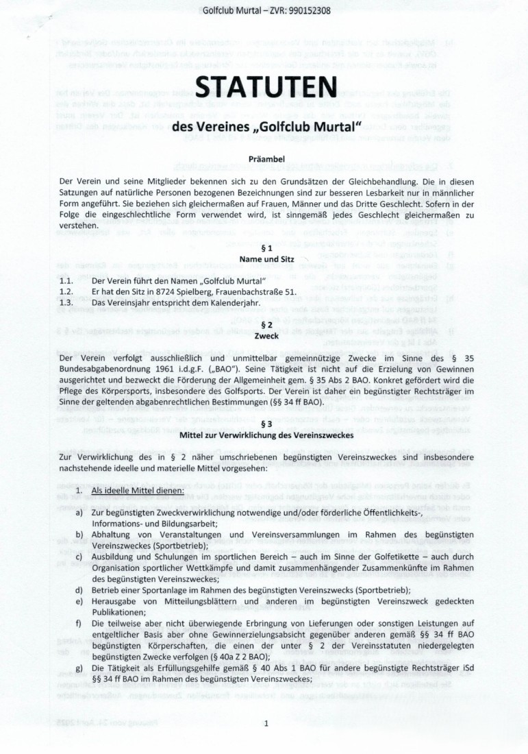 Statuten GC Murtal Neu Seite 1